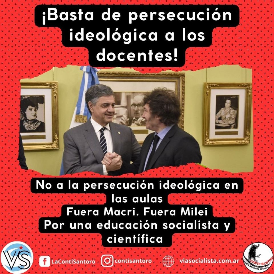 ¡Basta de persecución ideológica a los docentes!