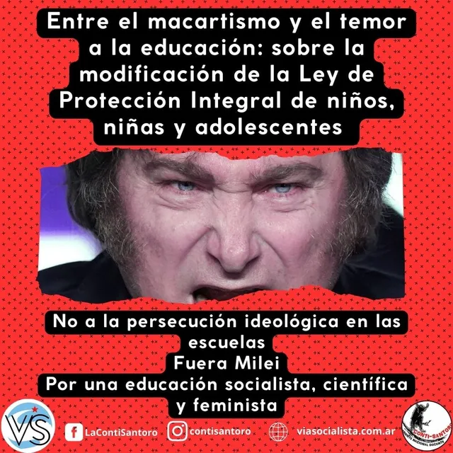 Entre el macartismo y el temor a la educación: sobre la modificación de la Ley de Protección Integral de niños, niñas y adolescentes