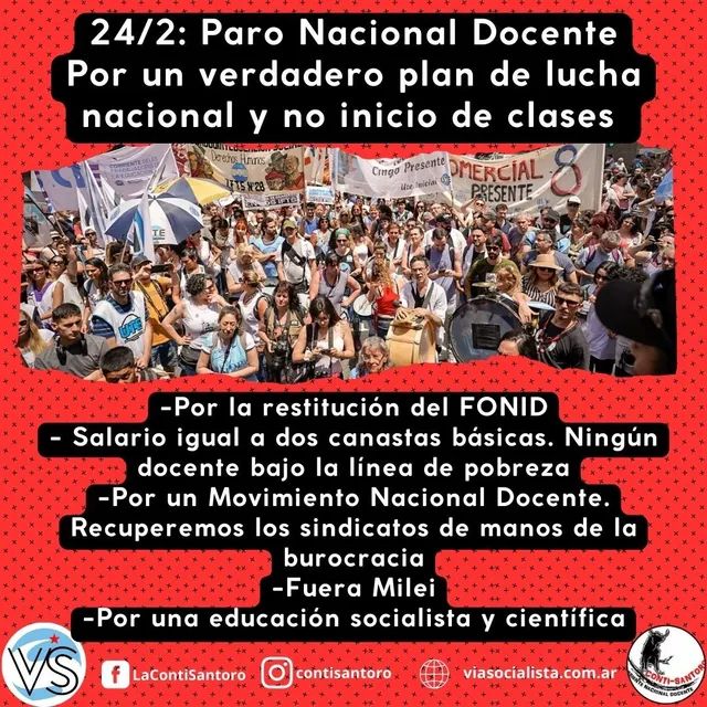 Por un verdadero plan de lucha nacional